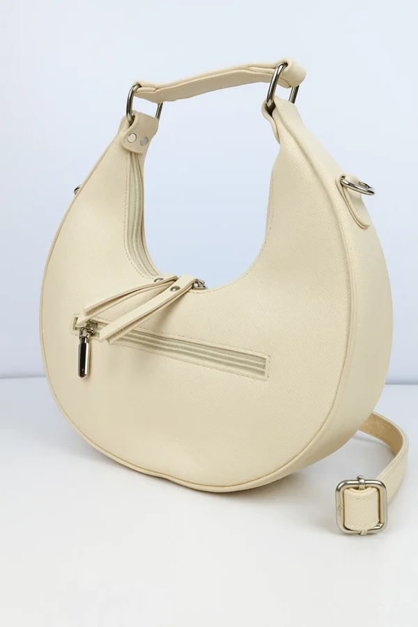 Elegant Cream Shoulder Handbag – Minimalist Style - Image 2
